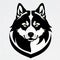 Black and white Husky logo.