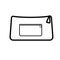 Black and white icon simple linear fashionable glamorous women`s beautiful handbags, cosmetic bags, clutch bags for storing things