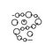 Black & white illustration of beads for diy craft jewelry making