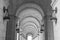 Black and White image of Arches along the Grand Concourse Outside Union Station in Washington D.C.