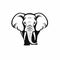 Black And White Image Of An Elephant