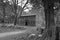 Black and White Image of the Hartwell Tavern, along the Battle Road Trail Bay Road between Lexington and Concord Massachusetts