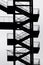 Black and White industrial metal staircase silhouette