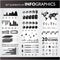 Black and white infographics set.