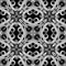 Black and white intricate fantasy seamless pattern. Floral ornamental ethnic background. Repeat vector tribal backdrop. Abstract