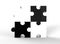 Black and white jigsaw puzzle