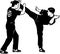 Black and White Karate Illustration