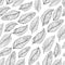 Black and white leaves pattern. Seamless