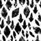 Black and white leaves traces seamless pattern, vector