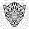 The black and white leopard print with ethnic zentangle patterns