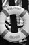 Black and white life buoy or ring