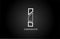 Black and white line company business I letter alphabet logo icon design