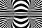 Black and white lines optical illusion. Abstract striped spiral vector background