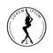 Black and white logo for Dance studio, Pole dance, stripper club