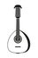 Black and white lute