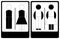 Black and white male and female sign