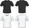 Black white male shirt design template