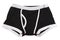 Black-and-white man\'s underwear isolated