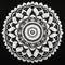 Black And White Mandala Coloring Page With Realistic Detail