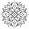 Black And White Mandala Flower Coloring Page