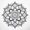 Black And White Mandala Flower: Serene Coloring Page