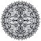 Black and white Mandala, tribal ethnic ornament