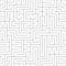 Black and white maze seamless pattern. A big challenge game. Linear square ornament. Print for textiles, packaging. Vector