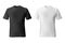 Black and White mens t-shirt template realistic mockup