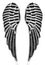 Black & White Metal Wings