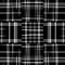 Black and white modern plaid pattern. Seamless monochrome tartan design for retro wallpaper.