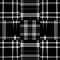 Black and white modern plaid pattern. Seamless monochrome tartan design for retro wallpaper.