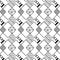 Black and white modern seamless geometric pattern with squares and abstract symbols