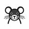 Black And White Mouse Face Icon: Commissioned Artwork In The Style Of Richard Scarry