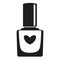 Black and white nail polish bottle silhouette