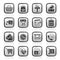 Black and white online shop icons