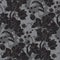 Black and white orchid floral seamless pattern