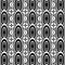 Black and white oval geometric pattern background