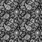 Black and white paisley seamless pattern