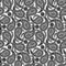 Black and white paisley seamless pattern