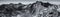 Black & White Panorama - Colorado Rocky Mountains, Sangre de Cristo Range