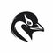 Black And White Penguin Head Logo Design - Exotic Birds Inspired