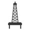 Black and white petro tower, vector graphic