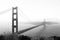 Black and white photo of the golden gate bridge