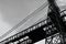 Black and white photograph of Newport Transporter Bridge over the River Usk