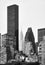 Black and white picture of Manhattan East Side architecture, New York