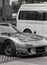Black and white picture of tuned sports car Bangkok Thailand