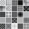 Black & white plaid patterns set