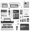 Black and White Powerful Batteries Collection