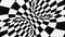 Black and white psychedelic optical illusion. Abstract hypnotic background.