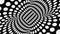 Black and white psychedelic optical illusion. Abstract hypnotic background.